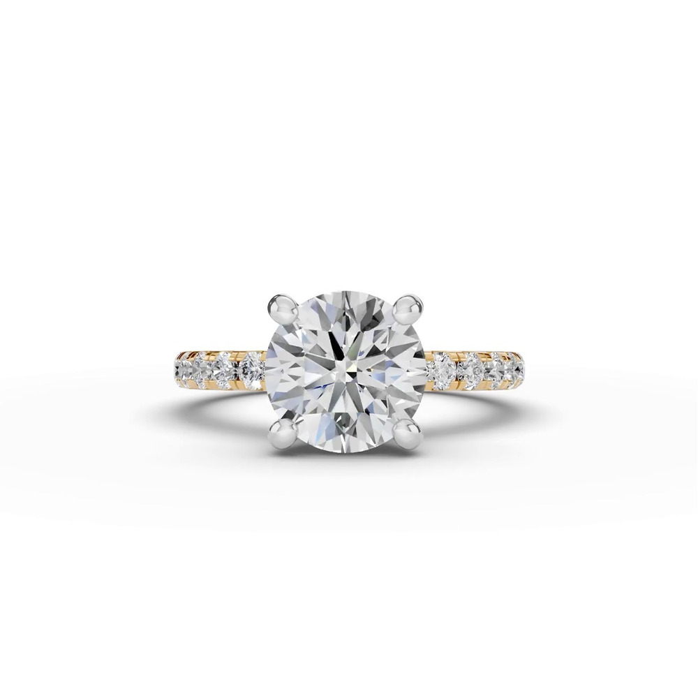 360 degree view of Signature Hearts & Arrows Classic Hidden Halo Pavé Lab Engagement Ring (1/2ct. tw.)