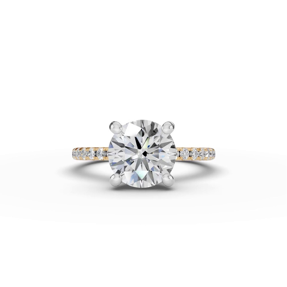 360 degree view of Signature Pavé Lab Euroshank Engagement Ring (¼ ct. tw.)