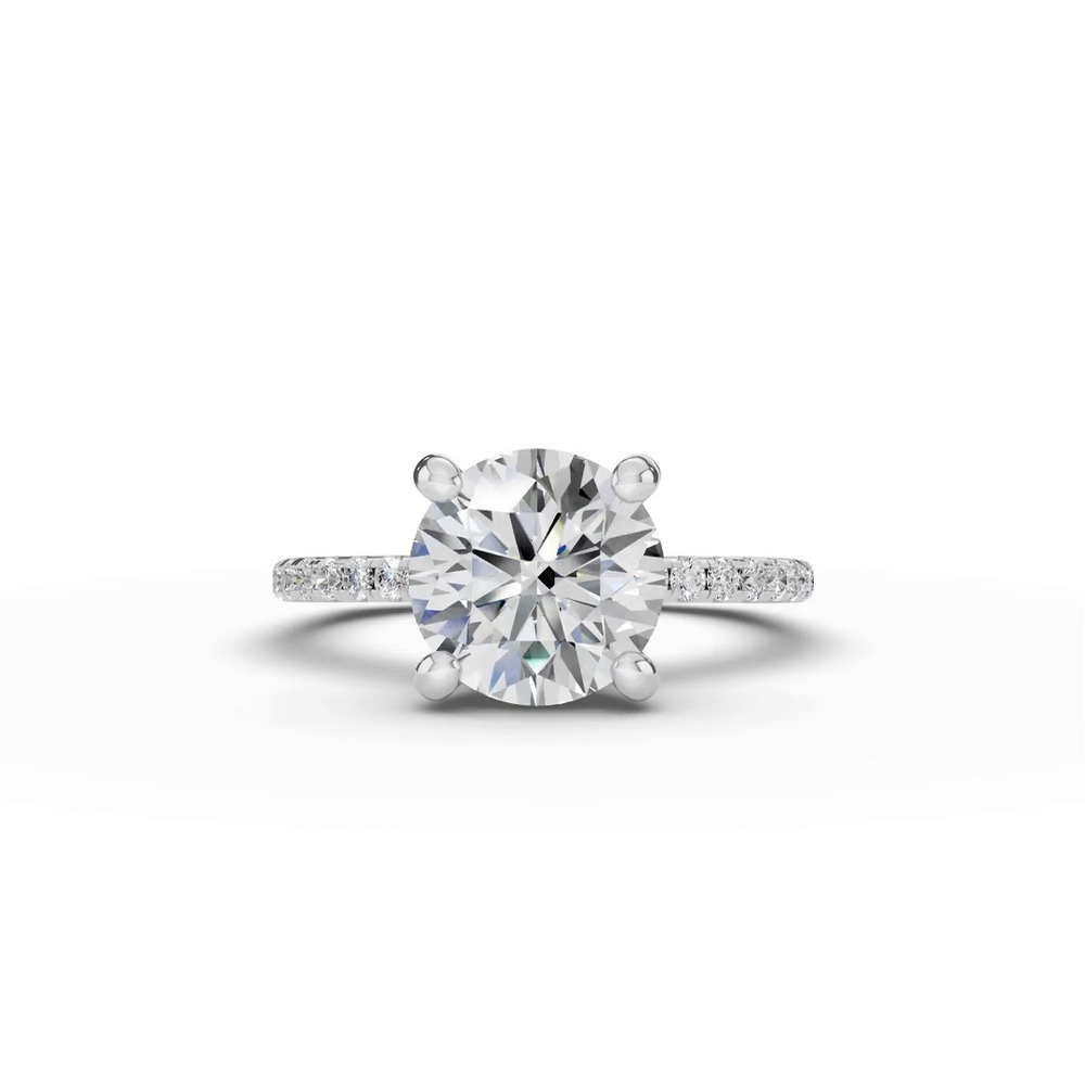 360 degree view of Signature Pavé Lab Euroshank Hidden Halo Engagement Ring (¼ ct. tw.)