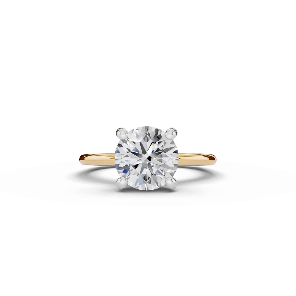 360 degree view of Signature Hidden Halo Euroshank Lab Engagement Ring (1.5mm)
