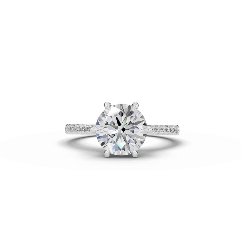 360 degree view of Signature Hearts & Arrows Cathedral Pavé Lab Engagement Ring (0.20 ct. tw.)