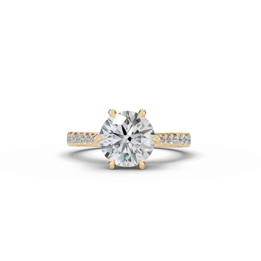 360 degree view of Tradition Cathedral Pavé Lab Engagement Ring (0.35 ct. tw.)