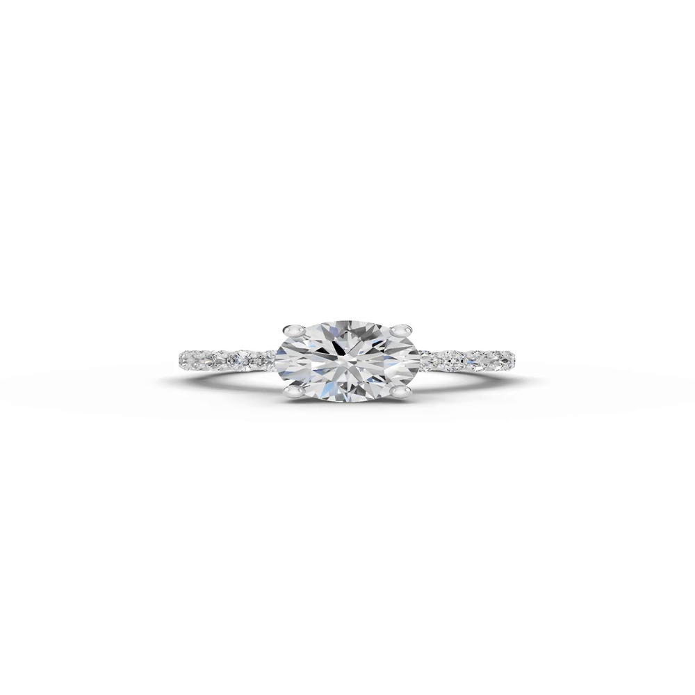 360 degree view of Sculpted Heart Lab Diamond Engagement Ring (.50 ct. tw.)