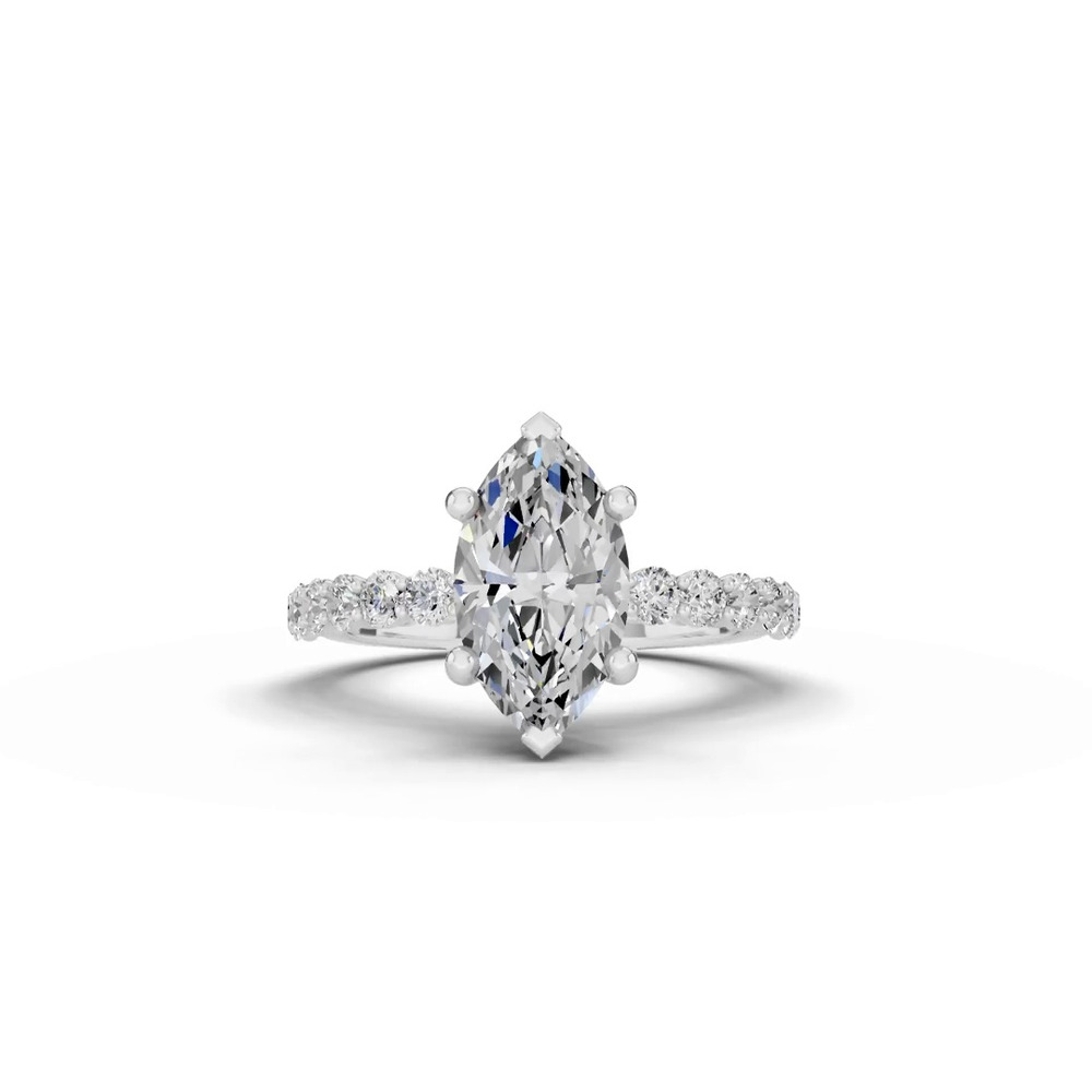 360 degree view of Sculpted Heart Lab Diamond Engagement Ring (.50 ct. tw.)