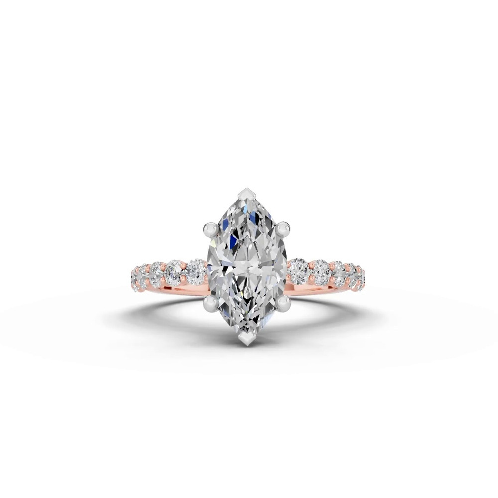 360 degree view of Sculpted Heart Lab Diamond Engagement Ring (.50 ct. tw.)