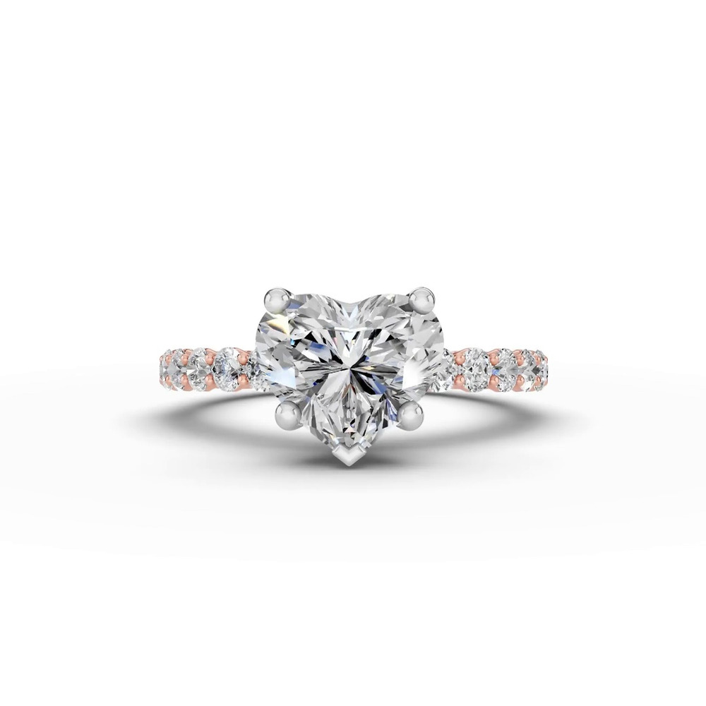 360 degree view of Sculpted Heart Lab Diamond Engagement Ring (.50 ct. tw.)