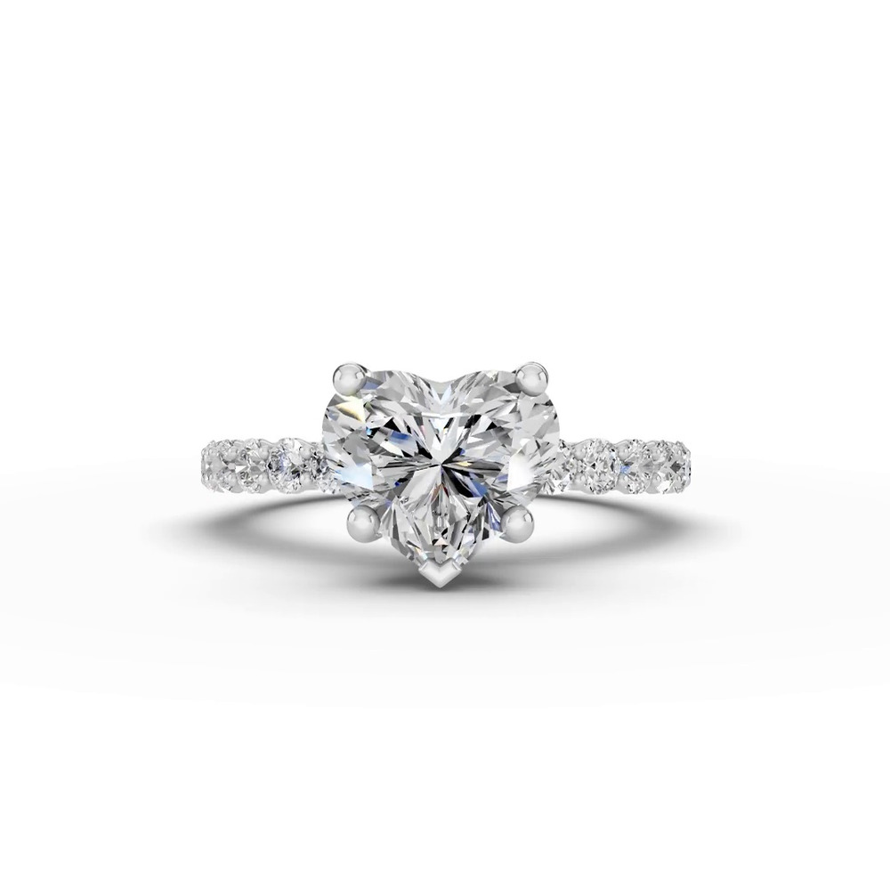 360 degree view of Sculpted Heart Lab Diamond Engagement Ring (.50 ct. tw.)