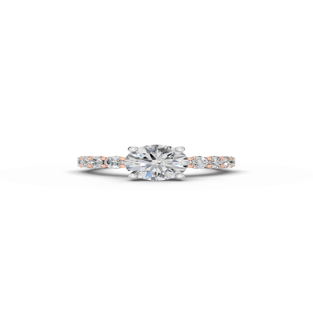 360 degree view of Sculpted Heart Lab Diamond Engagement Ring (.90 ct. tw.)