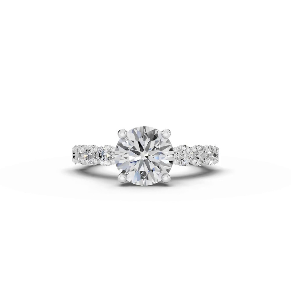 360 degree view of Sculpted Heart Lab Diamond Engagement Ring (.90 ct. tw.)