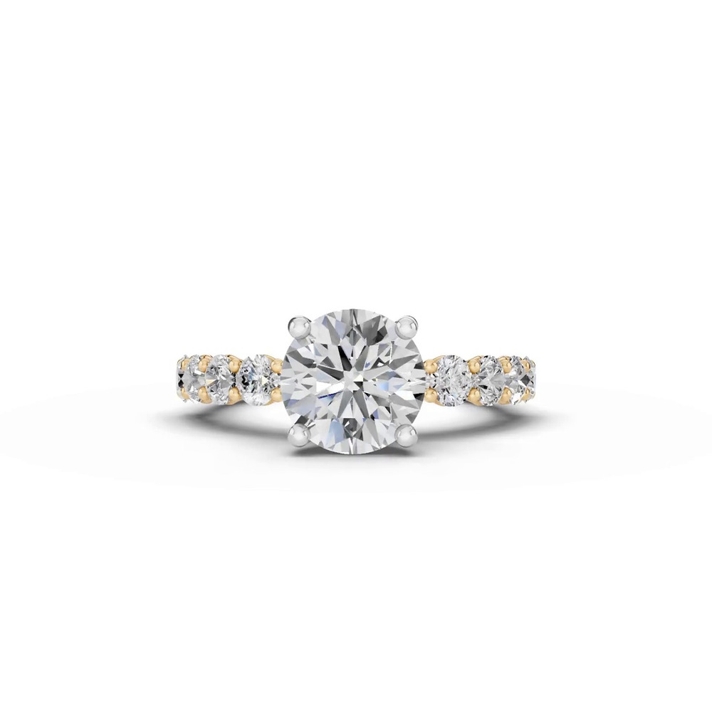 360 degree view of Sculpted Heart Lab Diamond Engagement Ring (.90 ct. tw.)
