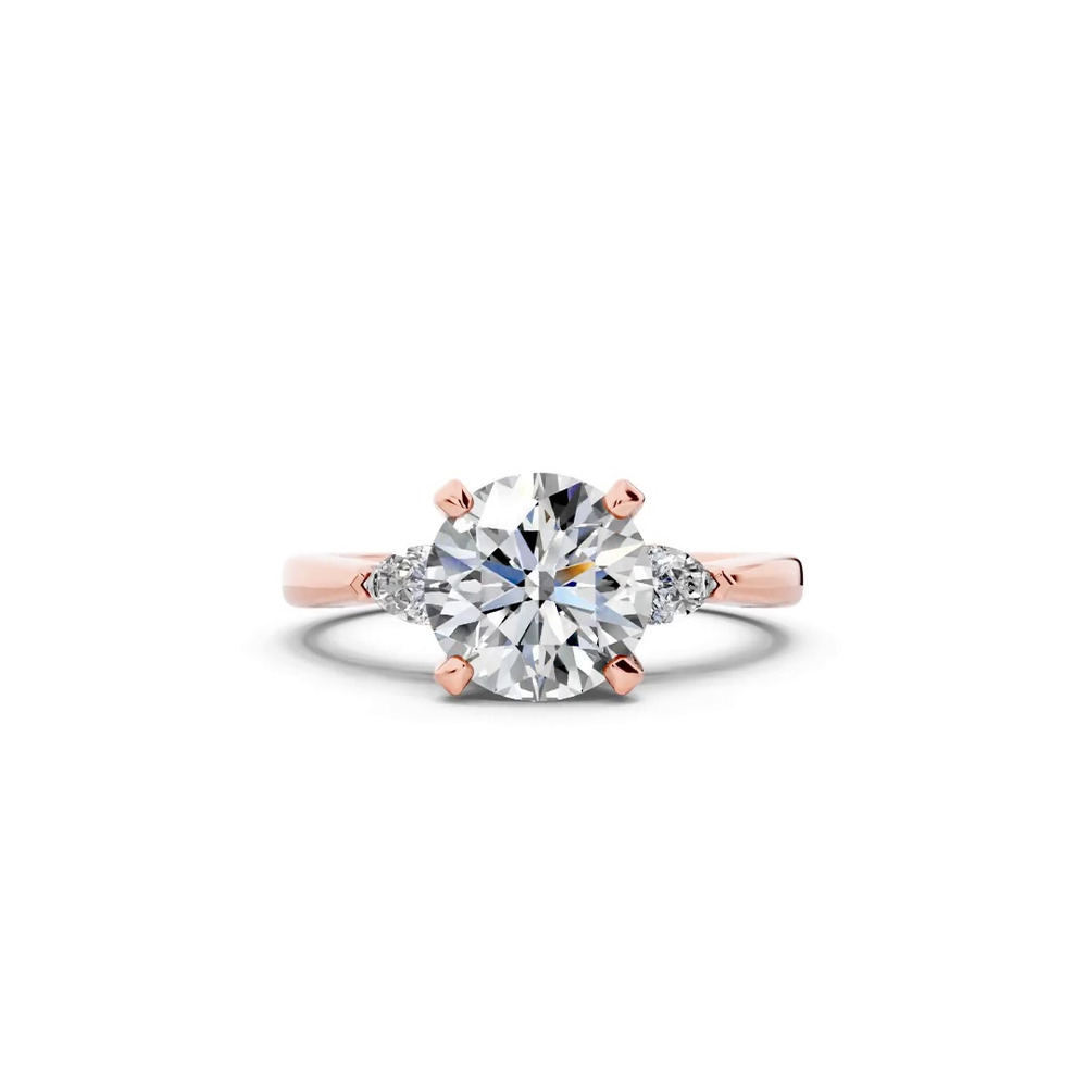360 degree view of Madison Three-Stone Lab Pear Engagement Ring (.25 ct. tw.)