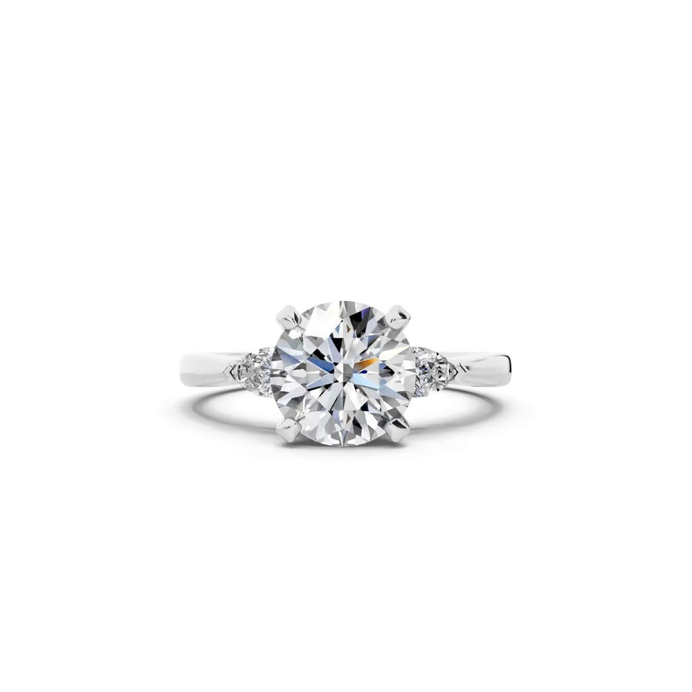 360 degree view of Madison Three-Stone Lab Pear Engagement Ring (.25 ct. tw.)