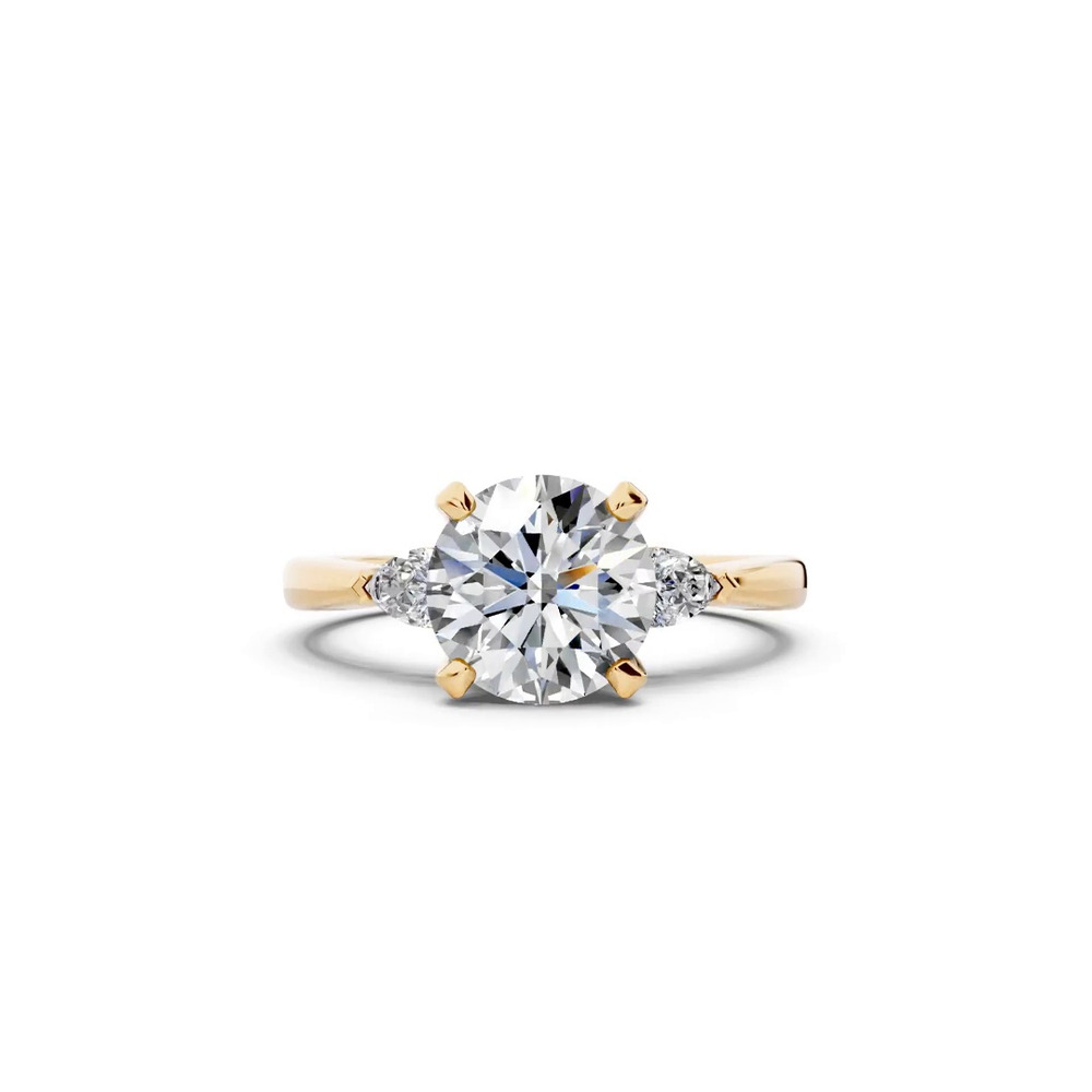 360 degree view of Madison Three-Stone Lab Pear Engagement Ring (.25 ct. tw.)