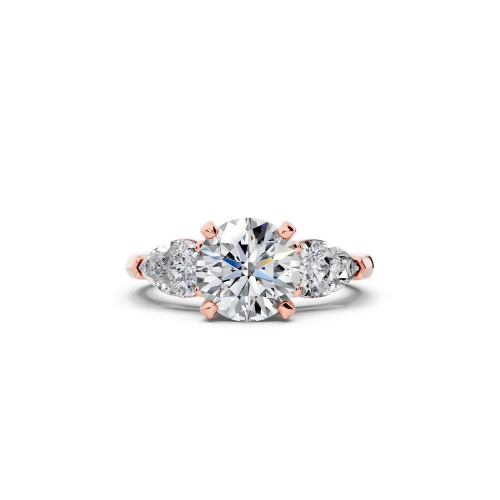 360 degree view of Madison Three-Stone Lab Pear Engagement Ring (1.00 ct. tw.)