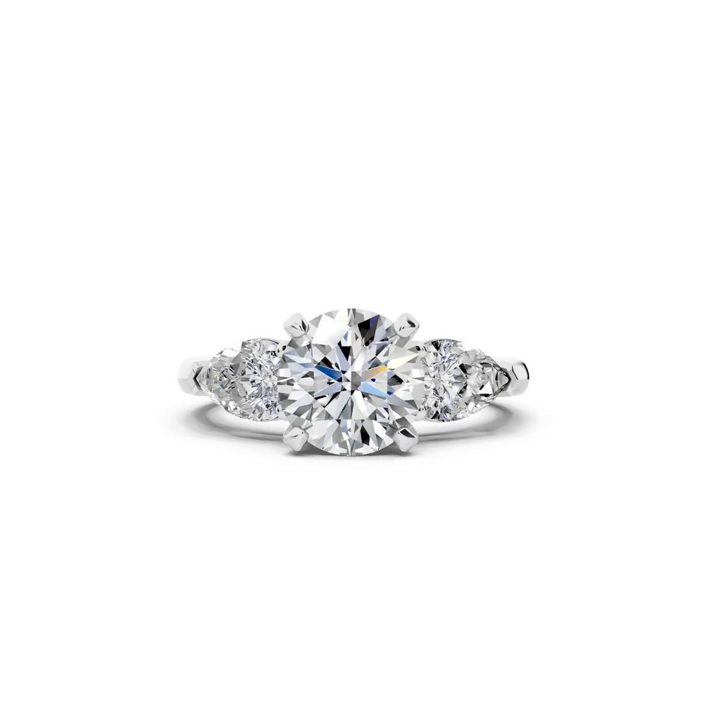 360 degree view of Madison Three-Stone Lab Pear Engagement Ring (1.00 ct. tw.)