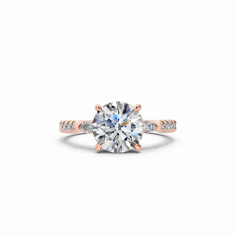 360 degree view of Capri Pear Three-Stone Lab Diamond Engagement Ring (0.45 ct. tw.)