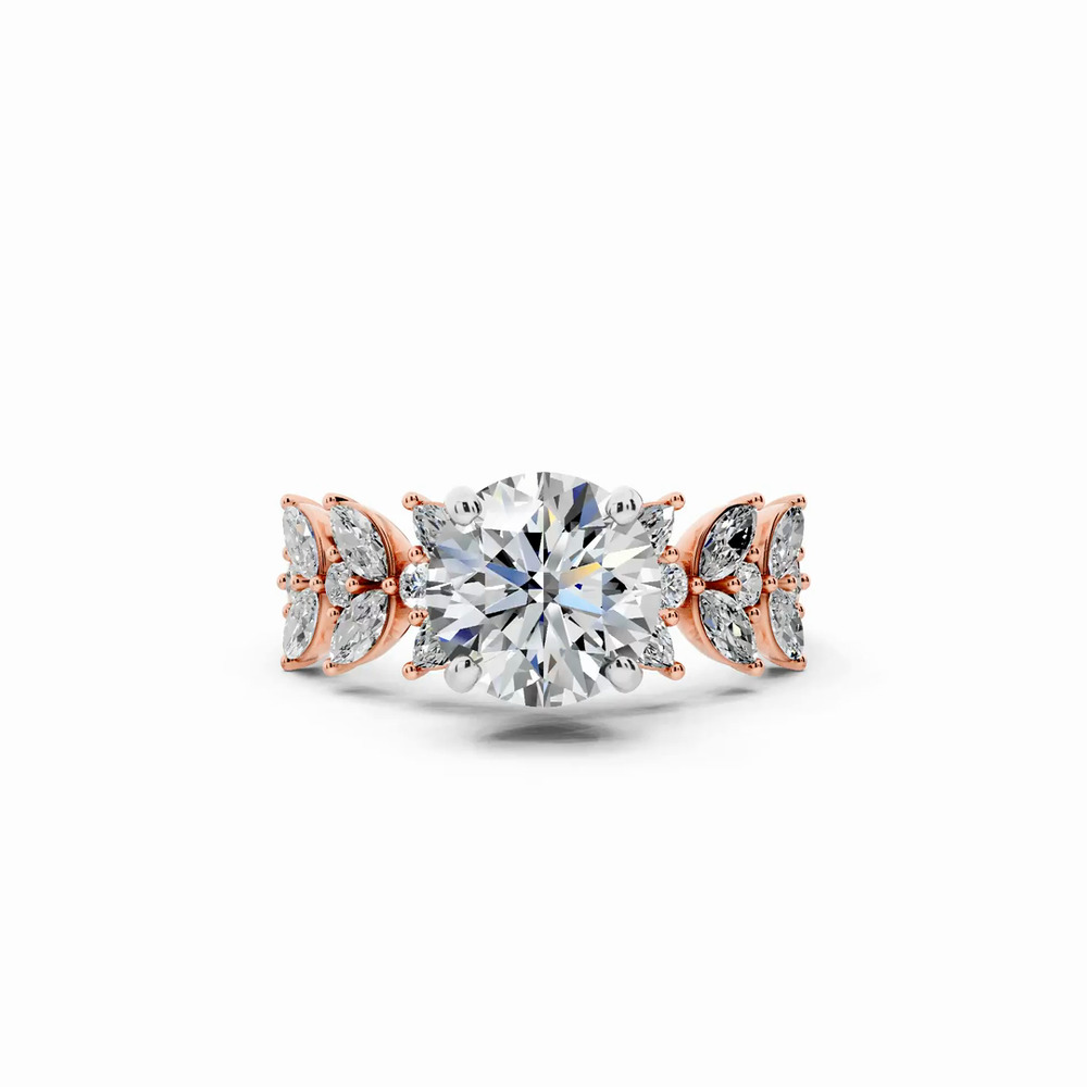 360 degree view of Wings of Love Lab Diamond Two-Tone Engagement Ring