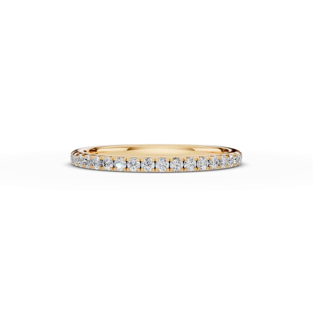 360 degree view of Tradition Pavé Lab Euroshank Wedding Band (¼ ct. tw.)