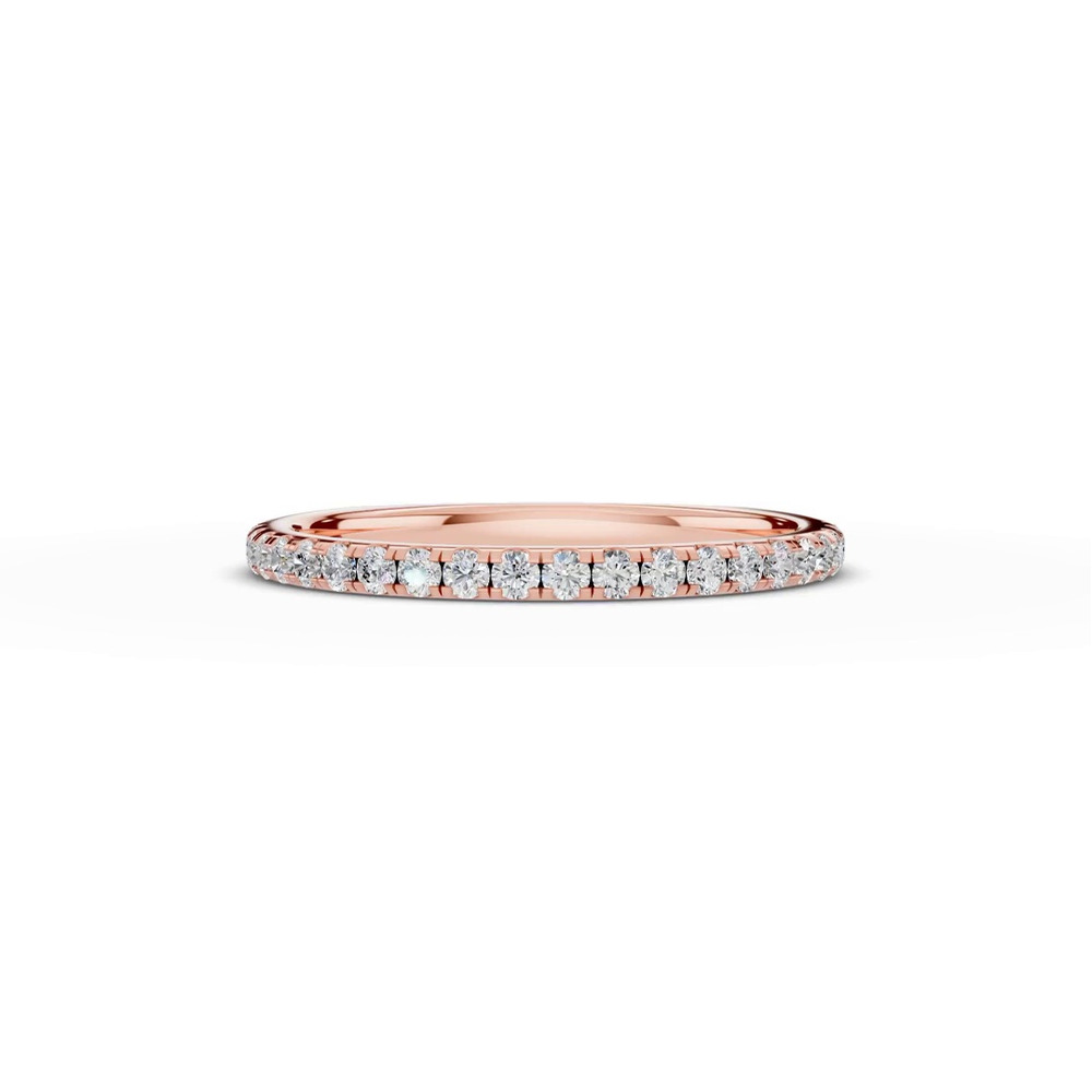 360 degree view of Signature Pavé Lab Euroshank Wedding Band (¼ ct. tw.)