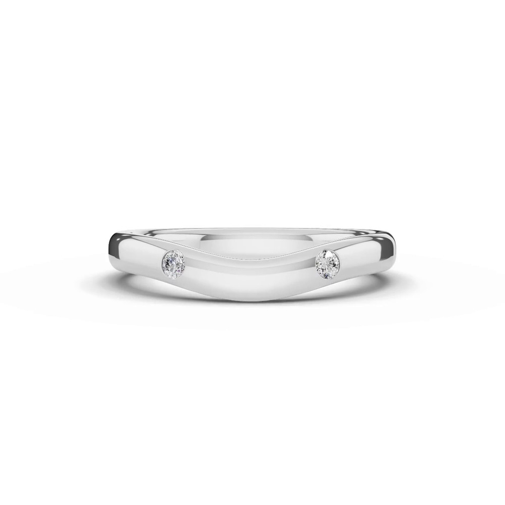 360 degree view of Tradition Contour Lab Diamond Accent Band (2.5mm)
