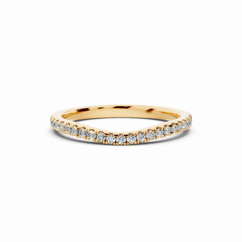 360 degree view of Madison Lab Contoured Pavé Band