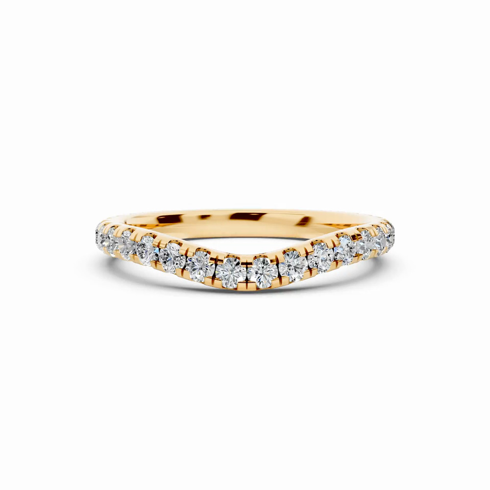 360 degree view of Capri Curved Lab Diamond Band (0.55 ct. tw.)