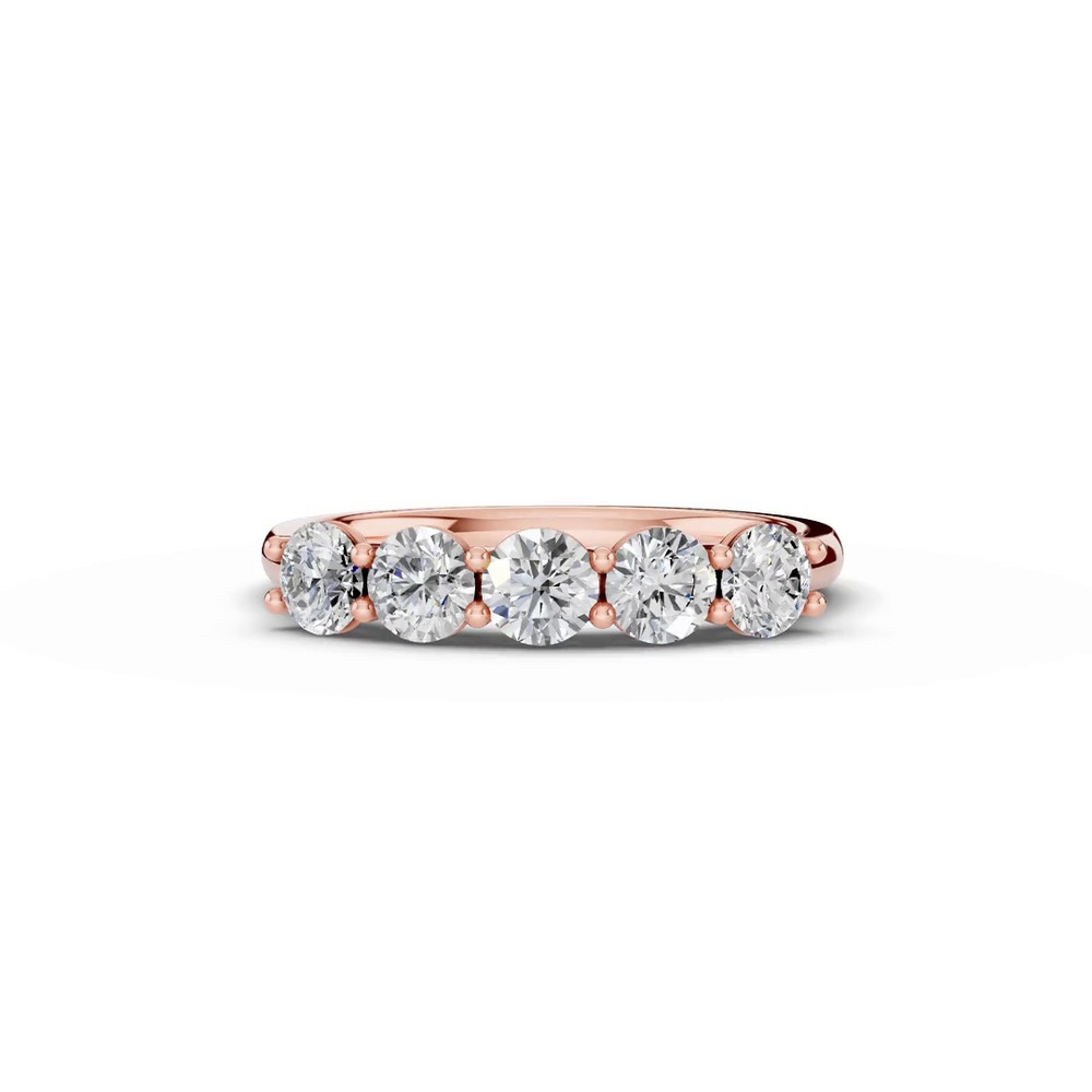360 degree view of Tradition U-Prong Five-Stone Lab Diamond Band (1.00 ct. tw.)