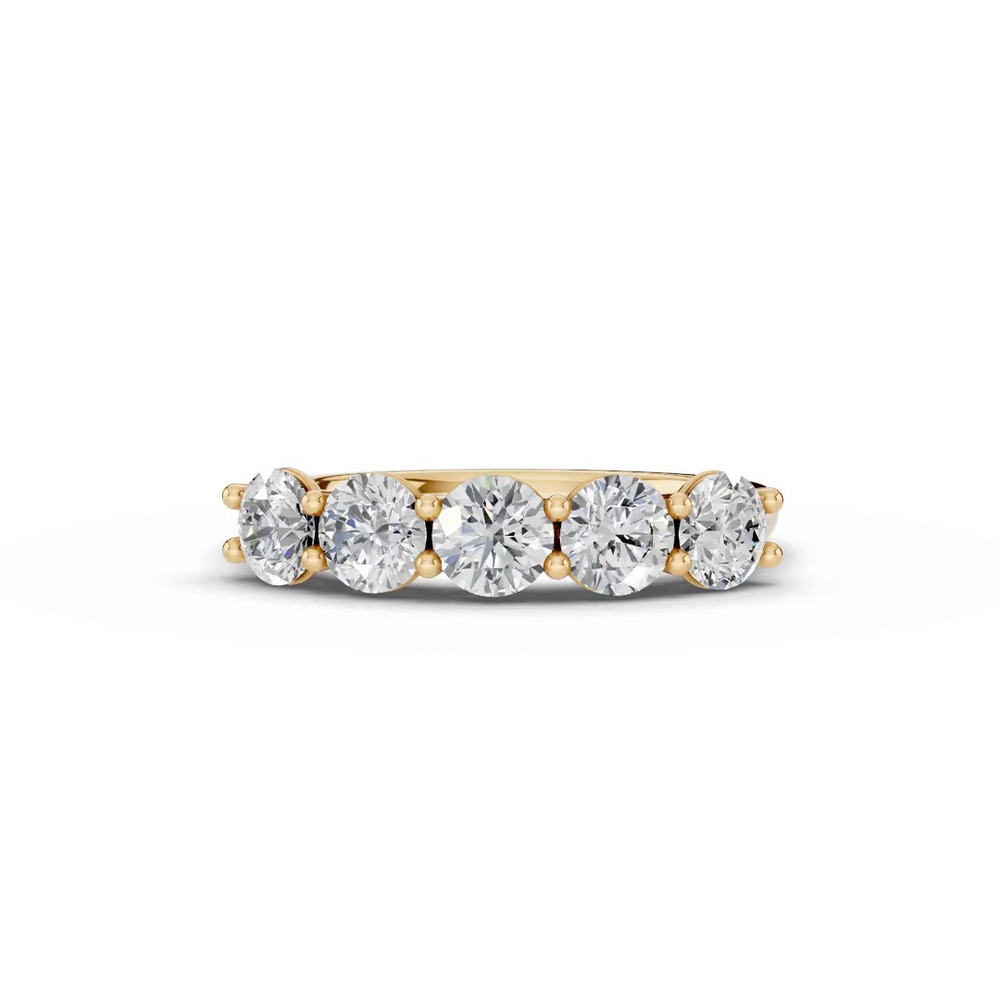 360 degree view of Tradition U-Prong Five-Stone Lab Diamond Band (1.50 ct. tw.)