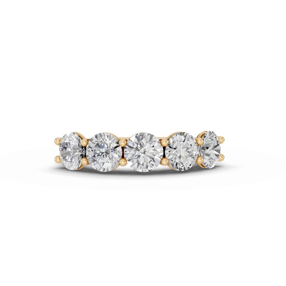 360 degree view of Tradition U-Prong Five-Stone Lab Diamond Band (2.50 ct. tw.)
