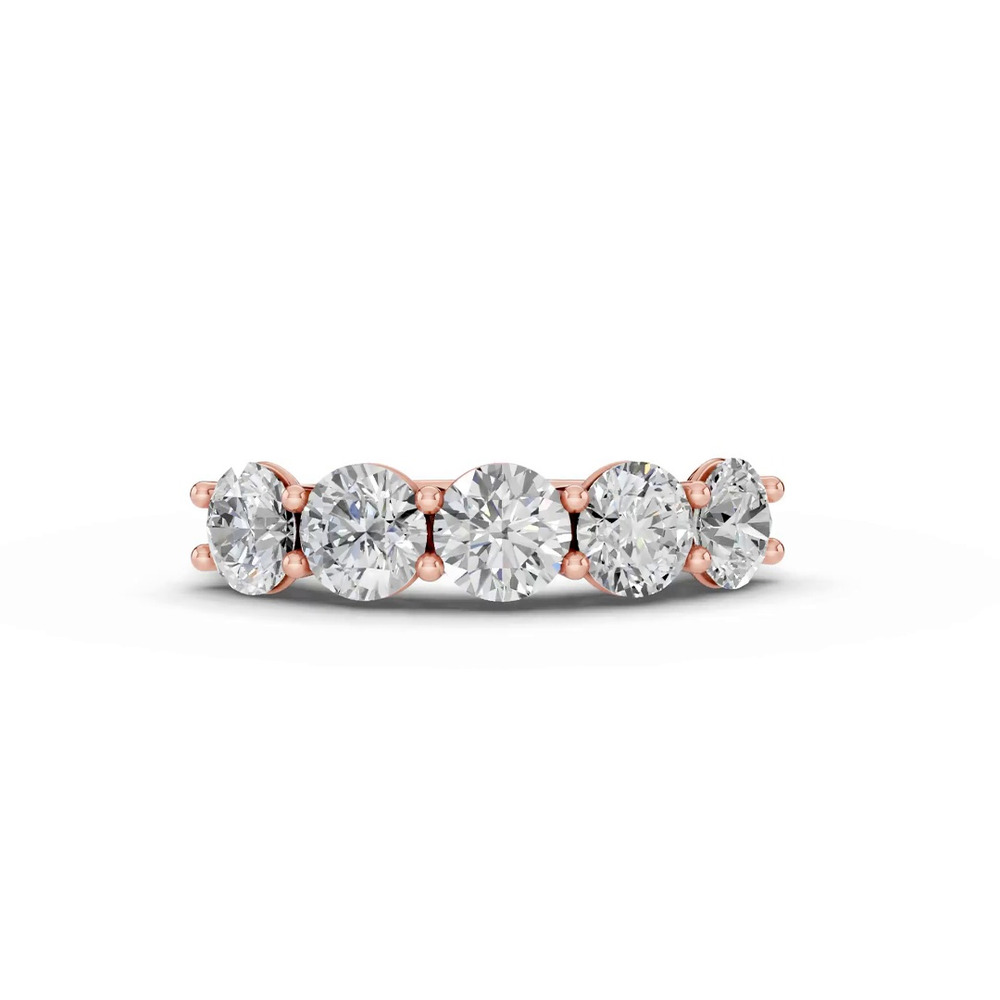 360 degree view of Signature Hearts & Arrows  U-Prong Five-Stone Lab Diamond Band (2.50 ct. tw.)