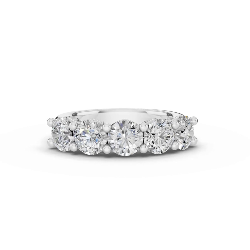 360 degree view of Sculpted Heart 5-Stone Lab Diamond Band (3.00 ct. tw.)