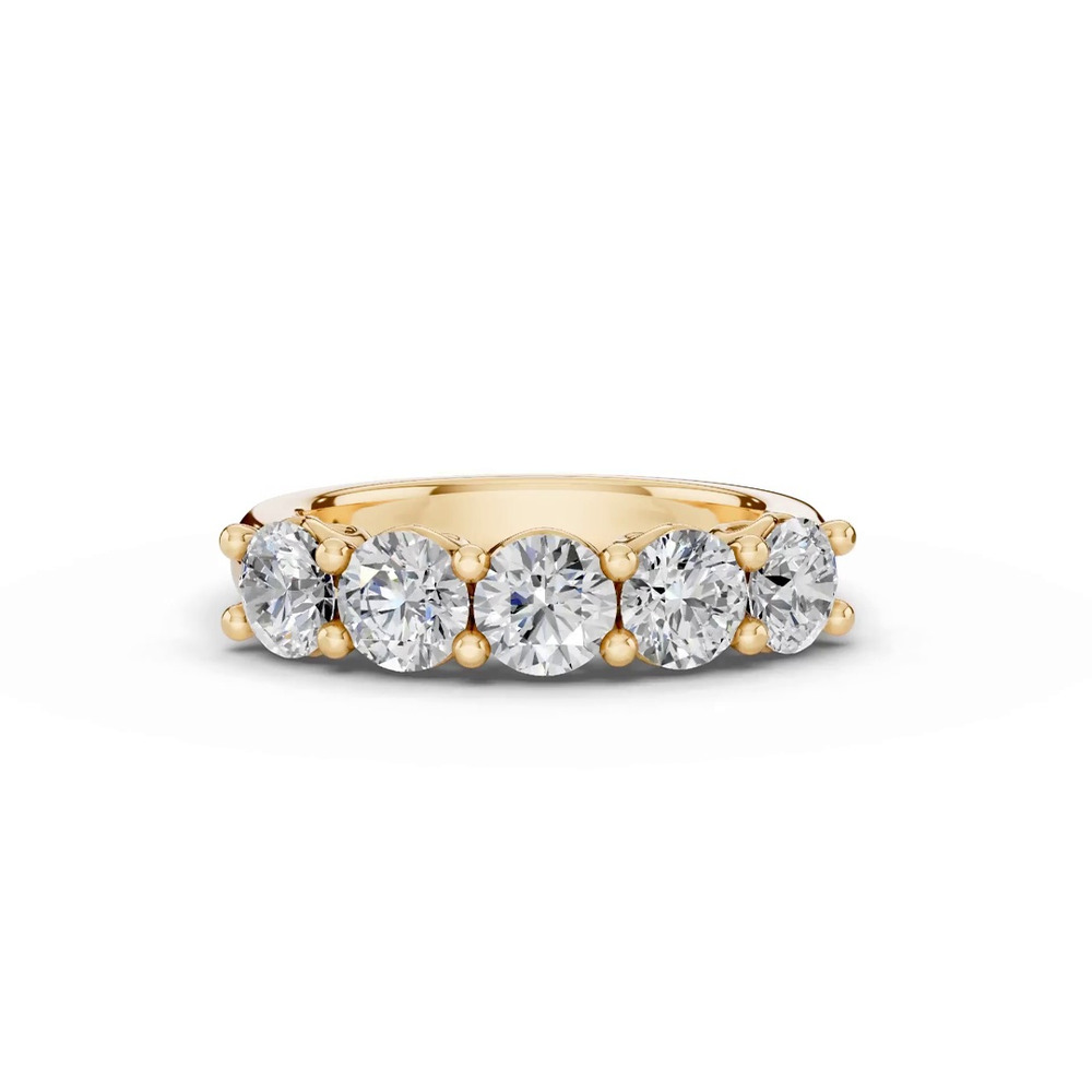 360 degree view of Sculpted Heart 5-Stone Lab Diamond Band (2.00 ct. tw.)