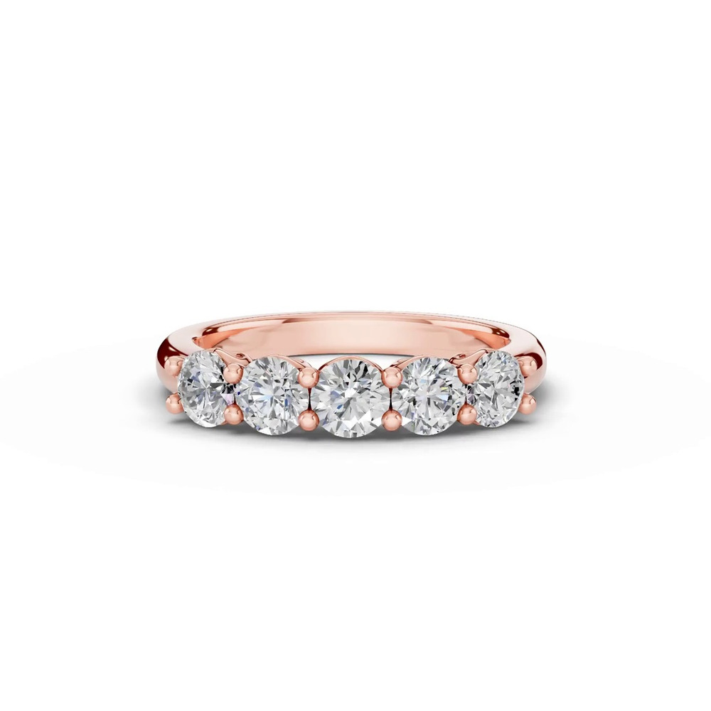 360 degree view of Sculpted Heart 5-Stone Lab Diamond Band (1.00 ct. tw.)
