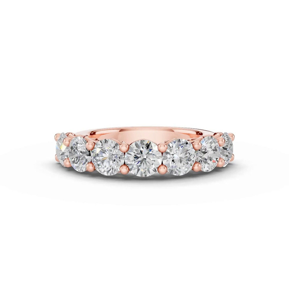 360 degree view of Sculpted Heart 7-Stone Lab Diamond Band (3.00 ct. tw.)