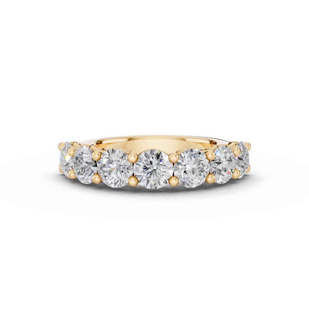 360 degree view of Sculpted Heart 7-Stone Lab Diamond Band (3.00 ct. tw.)