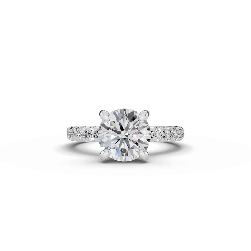 360 degree view of Signature Hearts & Arrows Hidden Halo Pavé Engagement Ring (1/2ct. tw.)