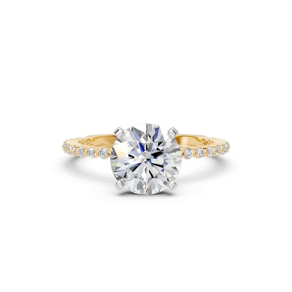 360 degree view of Signature Hearts & Arrows Hidden Halo Shared Prong Engagement Ring (1/3ct. tw.)