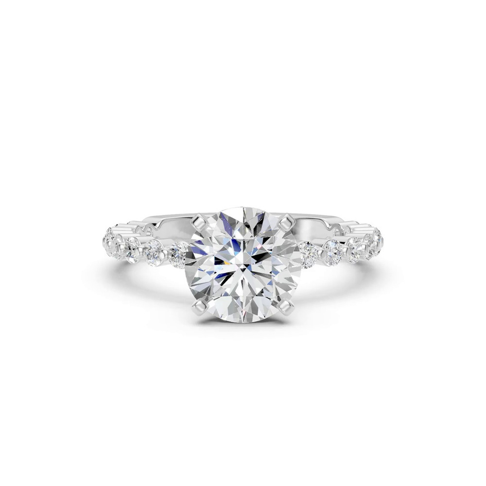 360 degree view of Signature Hearts & Arrows Hidden Halo Shared Prong Engagement Ring (.60ct. tw.)