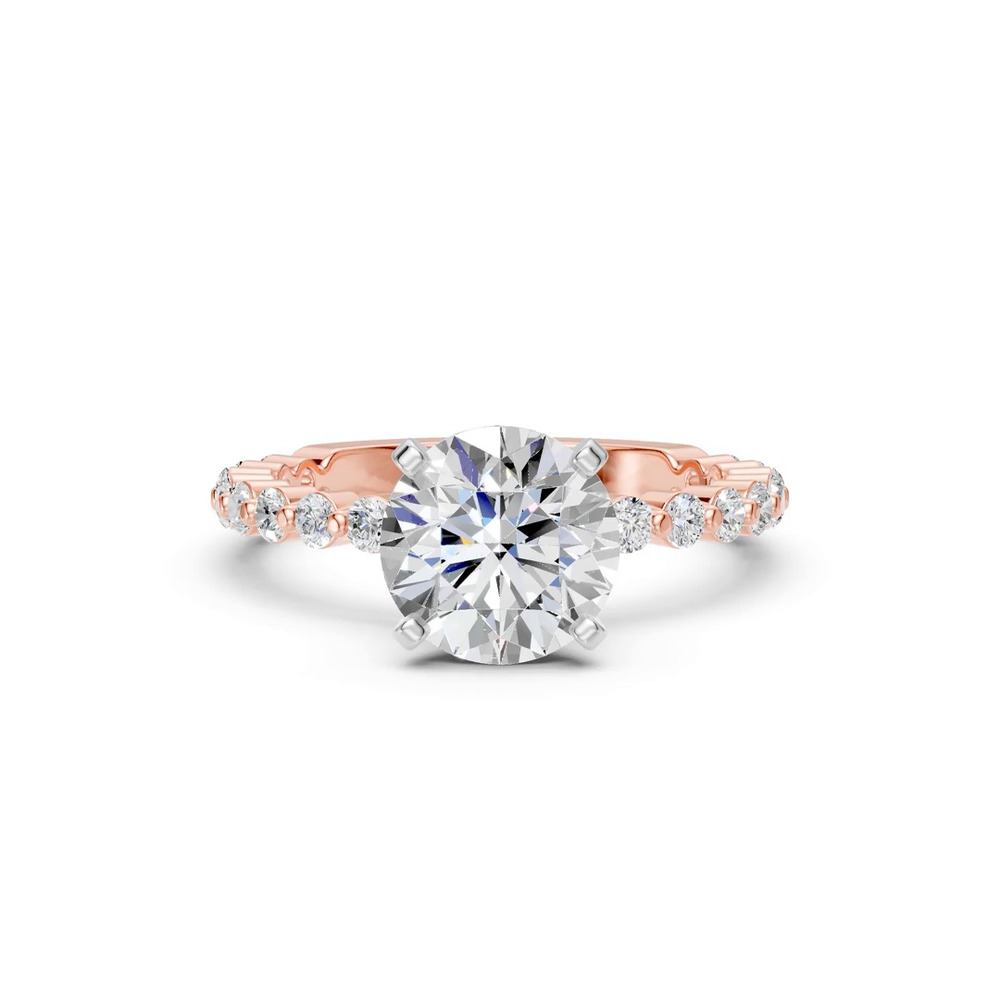 360 degree view of Signature Hearts & Arrows Hidden Halo Shared Prong Engagement Ring (.60ct. tw.)