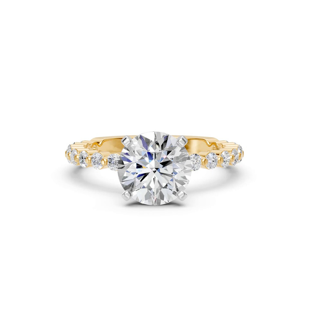 360 degree view of Signature Hearts & Arrows Hidden Halo Shared Prong Engagement Ring (.60ct. tw.)