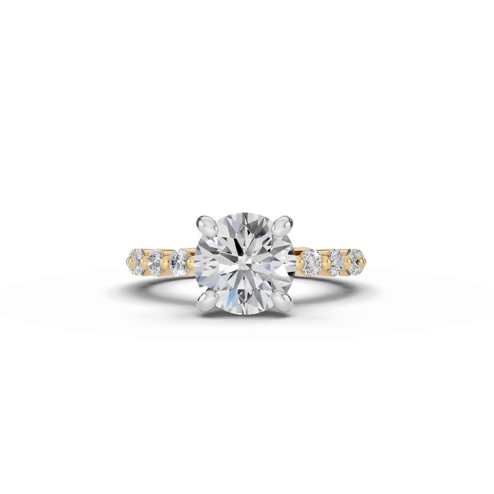 360 degree view of Signature Hearts & Arrows Hidden Halo Shared Prong Engagement Ring (.80ct. tw.)