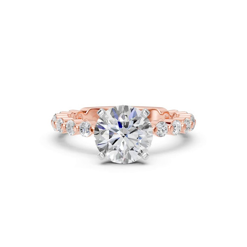 360 degree view of Signature Hearts & Arrows Hidden Halo Shared Prong Engagement Ring (.80ct. tw.)