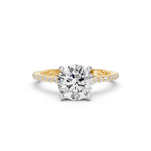 360 degree view of Signature Hearts & Arrows Shared Prong Cathedral Engagement Ring (1/4ct. tw.)