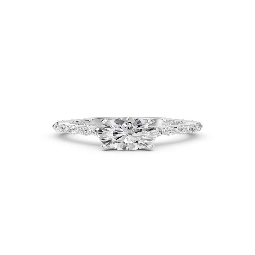 360 degree view of Signature Hearts & Arrows Shared Prong Cathedral Engagement Ring (.70ct. tw.)
