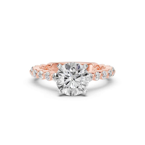 360 degree view of Signature Hearts & Arrows Shared Prong Cathedral Engagement Ring (.70ct. tw.)