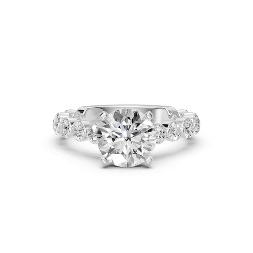 360 degree view of Signature Hearts & Arrows Shared Prong Cathedral Engagement Ring (.95ct. tw.)