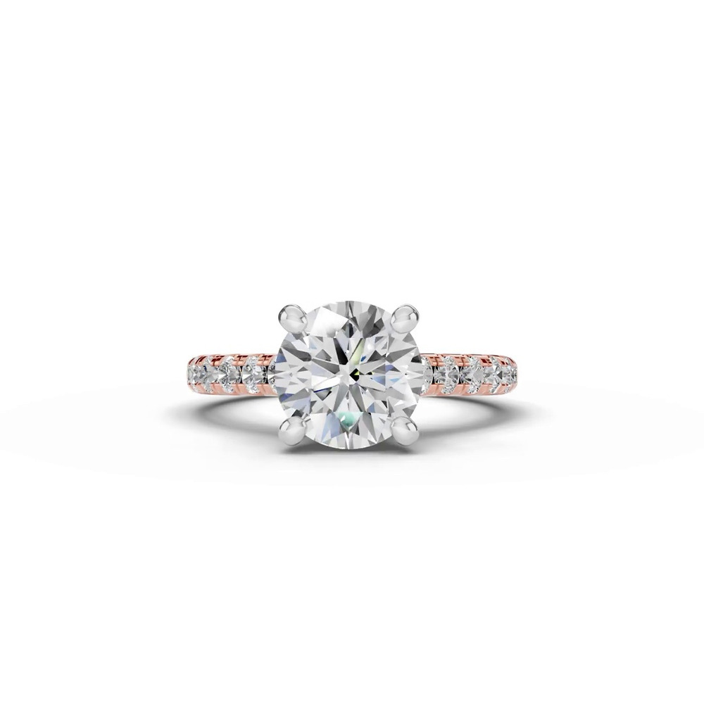 360 degree view of Signature Hearts & Arrows Classic Hidden Halo Cathedral Engagement Ring (.55ct. tw.)