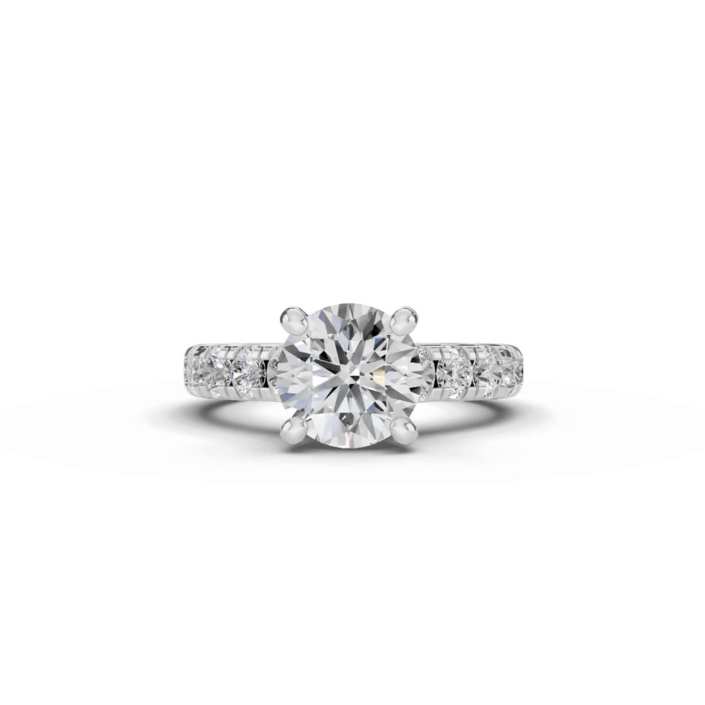 360 degree view of Signature Hearts & Arrows Classic Hidden Halo Cathedral Engagement Ring (1.00ct. tw.)
