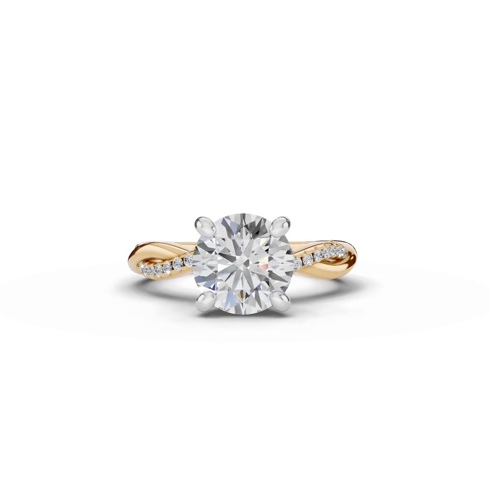 360 degree view of Signature Hearts & Arrows Pavé Twist Engagement Ring
