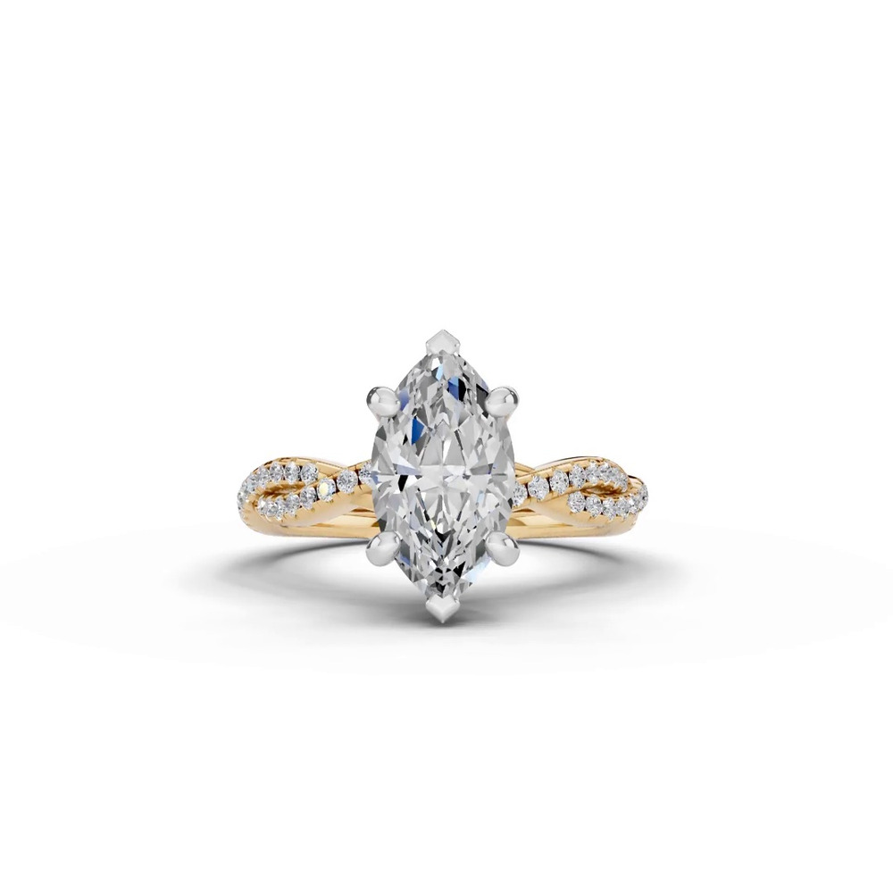 360 degree view of Signature Hearts & Arrows Pavé Spiral Engagement Ring